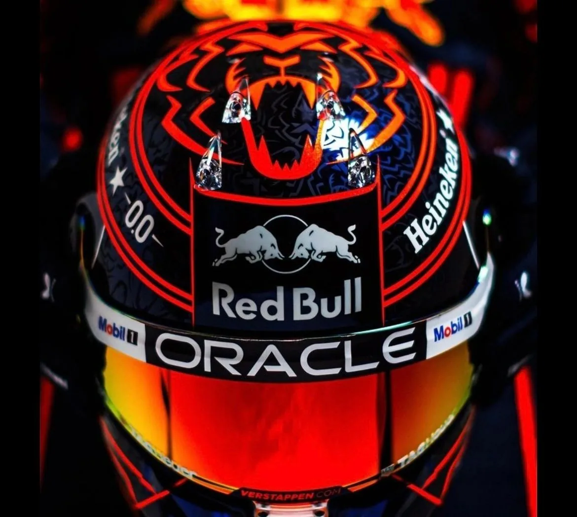 MaxVerstappen Reveals His New Helmet