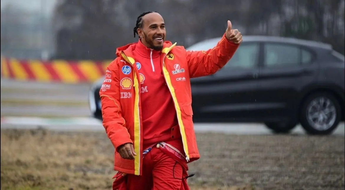 Lewis Hamilton Makes His Ferrari Debut