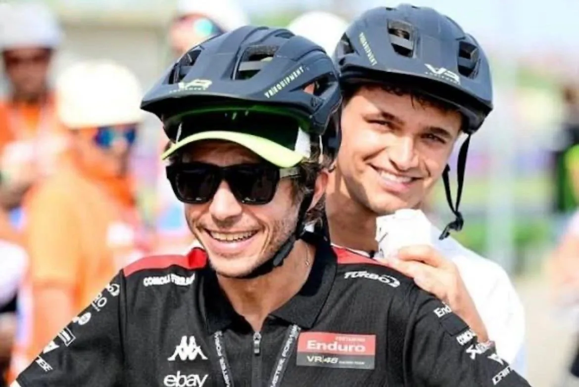 Norris Visits Valentino Rossi’s Team in Italy