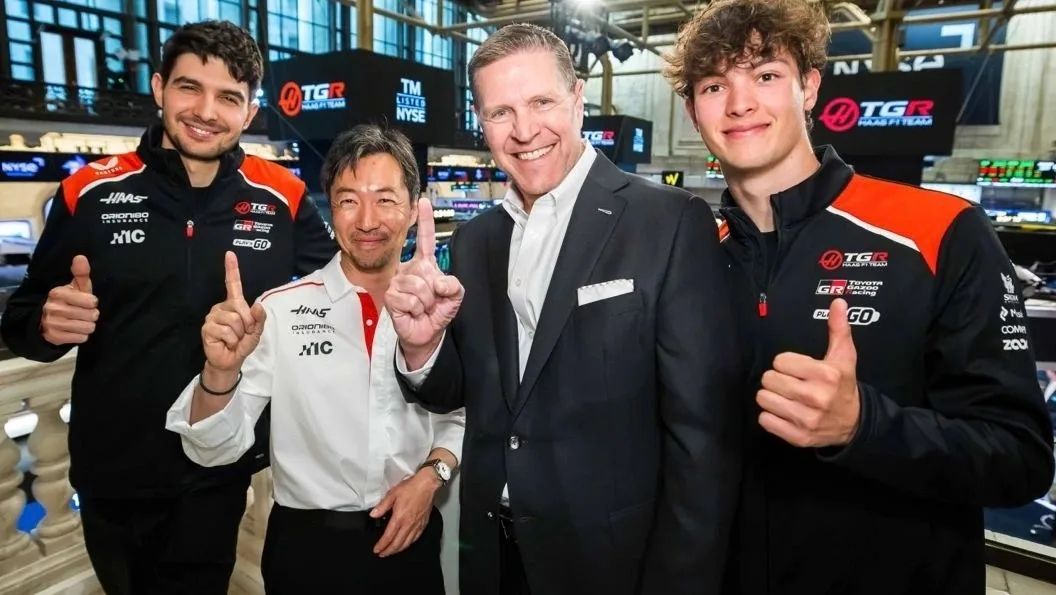 Haas Drivers Begin Day on Wall Street