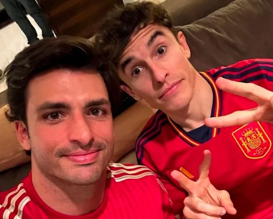 Sainz, Alonso Celebrate Marquez’s MotoGP Glory